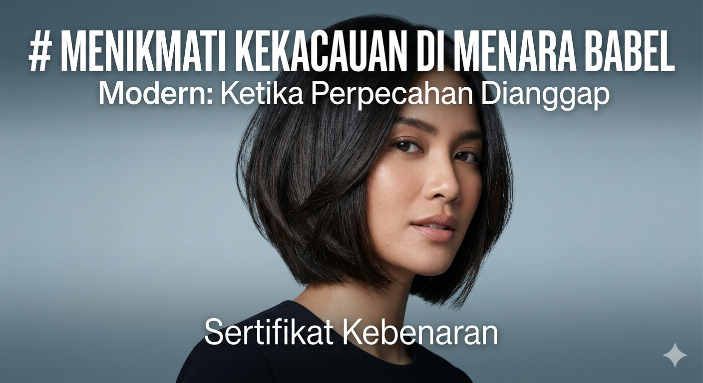 Menikmati Kekacauan di Menara Babel Modern: Ketika Perpecahan Dianggap Sertifikat Kebenara