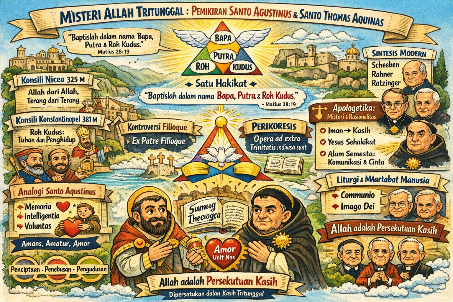 Memahami Misteri Allah Tritunggal: Pemikiran Santo Agustinus dan Santo Thomas Aquinas