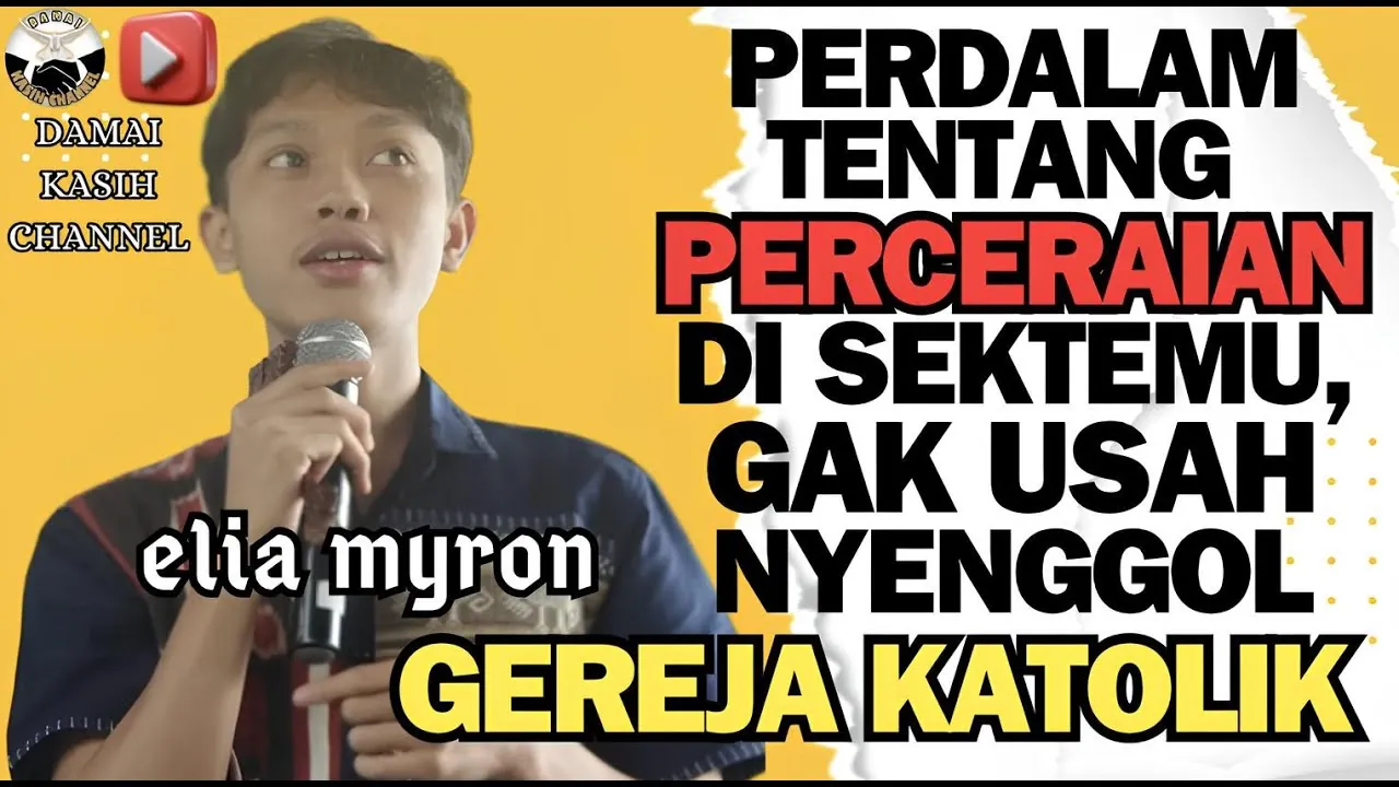 PERDALAM SAJA PERCERAIAN DI SEKTEMU, JANGAN SENGGOL KATOLIK!!!